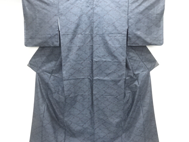JAPANESE KIMONO / DORO OSHIMA TSUMUGI / WOVEN GRID